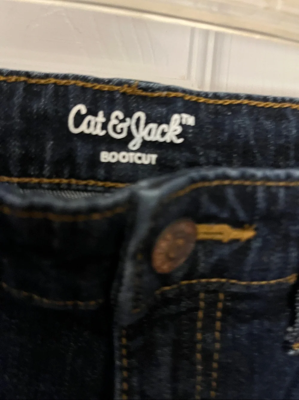 CAT&JACK Boys Dark Blue Bootcut Jeans Size 10